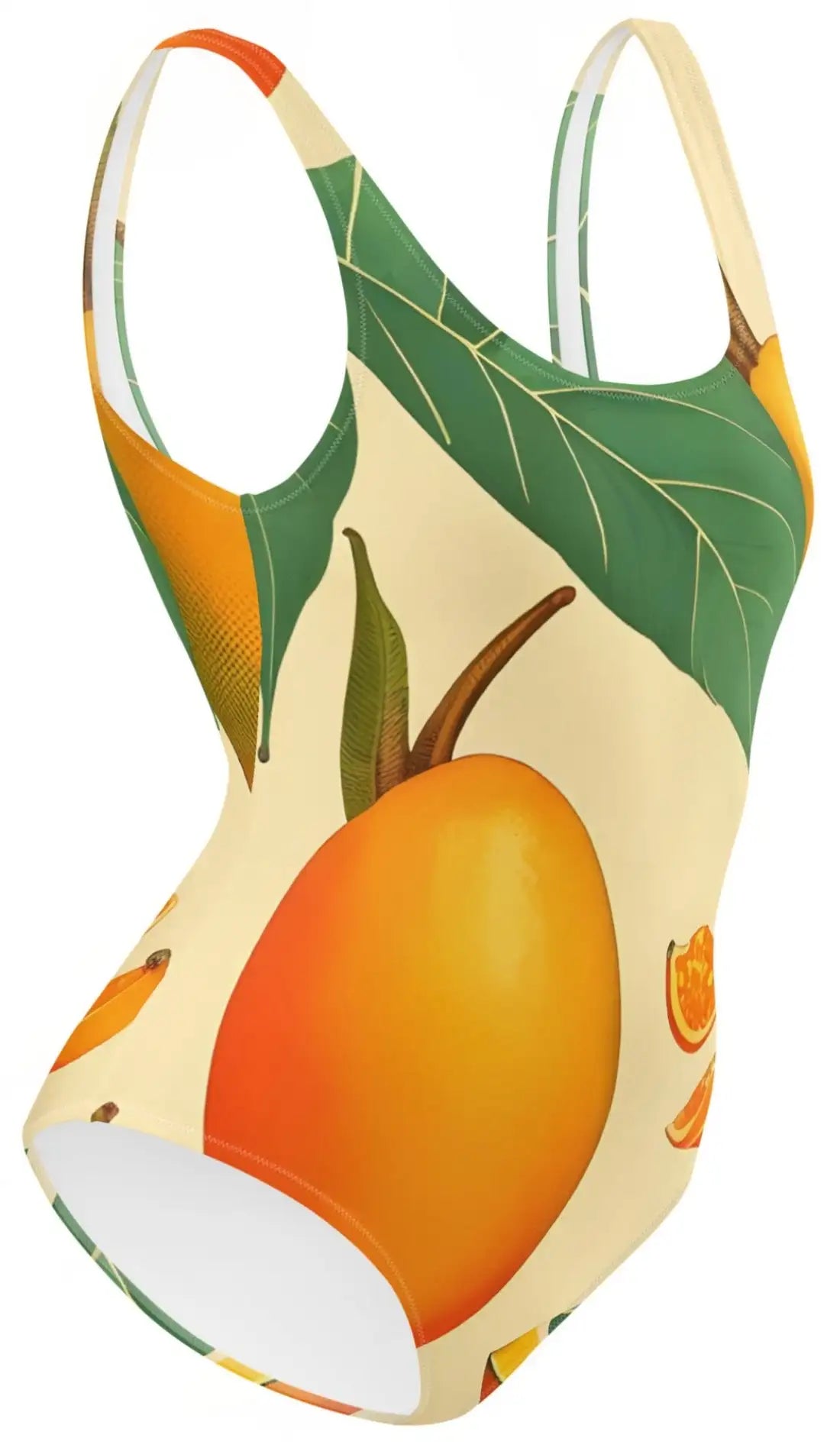 Mango Dreams: Vintage-Inspired Retro One-Piece Swimsuit