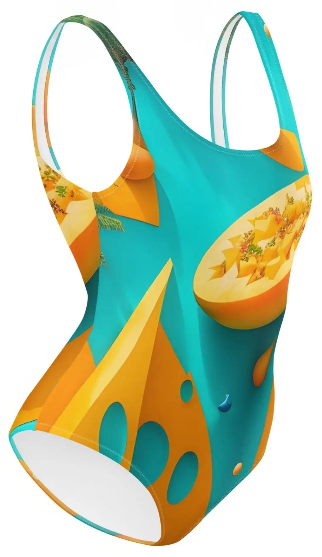 Surreal mango pattern, One-Piece Swimsuit