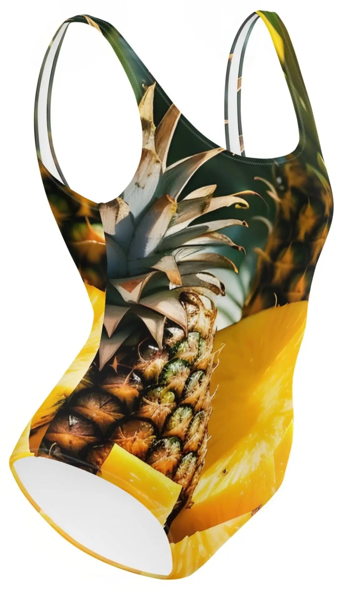 Tropical Delight: Pineapple Slice One-Piece Swimsuit