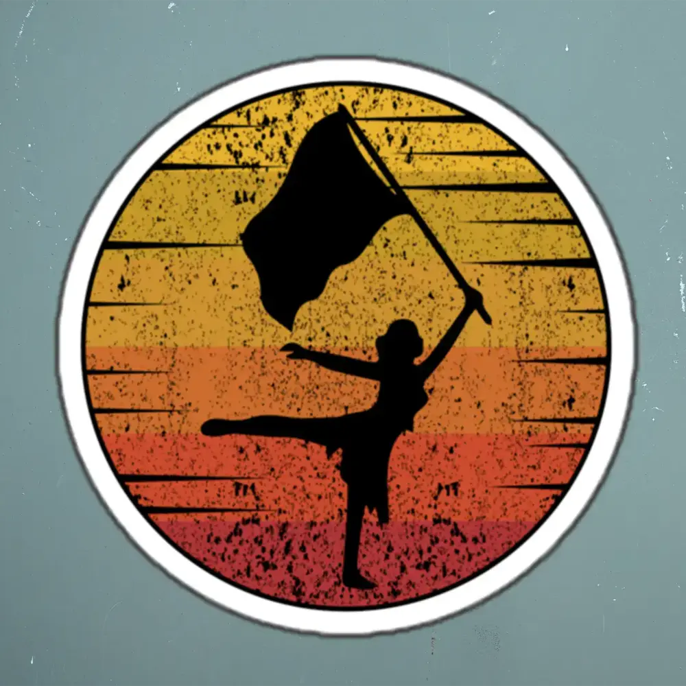 Color guard Flag Corps Sticker