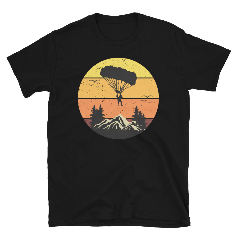 retro vintage parachute skydiving t-shirt