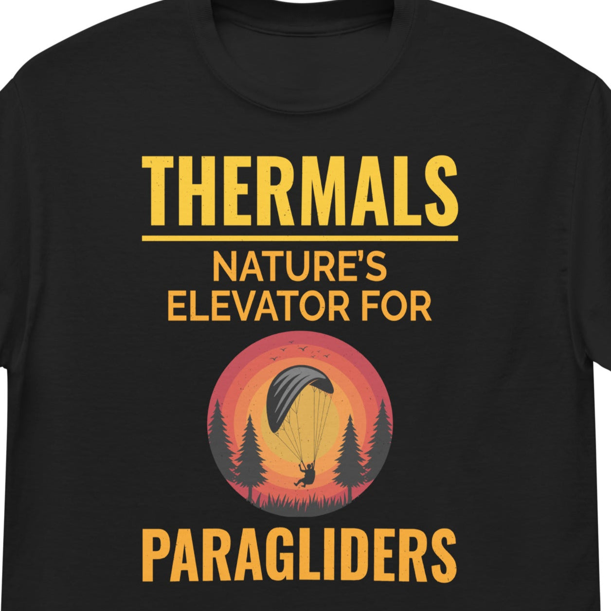 Paraglider in a Thermal - Paragliding T-Shirt