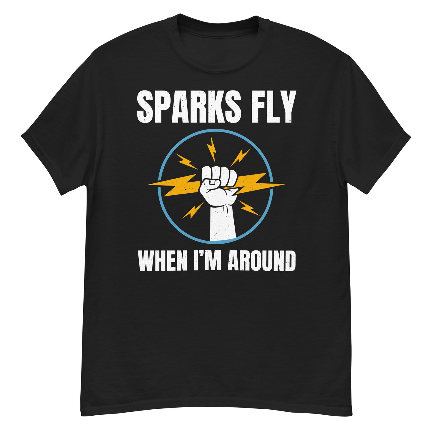 Electrician T-Shirt - Sparks Fly Electrical Work Design