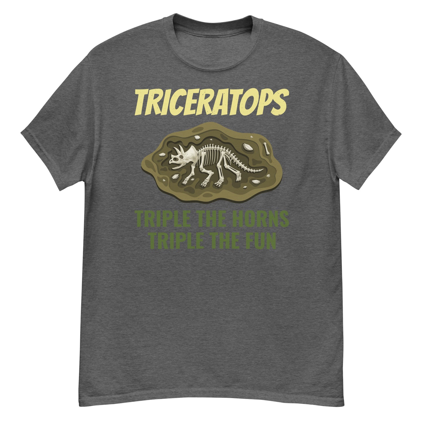 Paleontologist T-Shirt: Triceratops - Triple the Horns, Triple the Fun