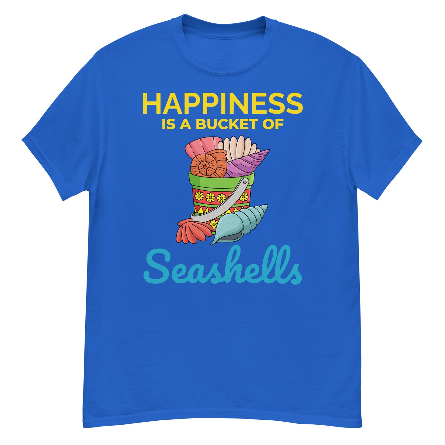 Seashell Collector T-Shirt: Happiness is a Bucket of Seashells